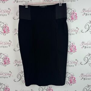 Le Chateau skirt stretchy detail sides Classic Black Pencil Skirt